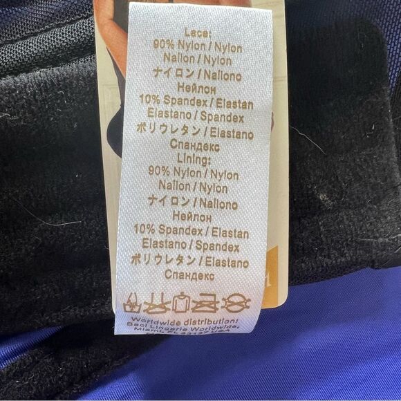 NWT Baci Blue/Black Corset with Garter Belt‎ and Thong Panties - 3X (16-20) - Picture 16 of 16